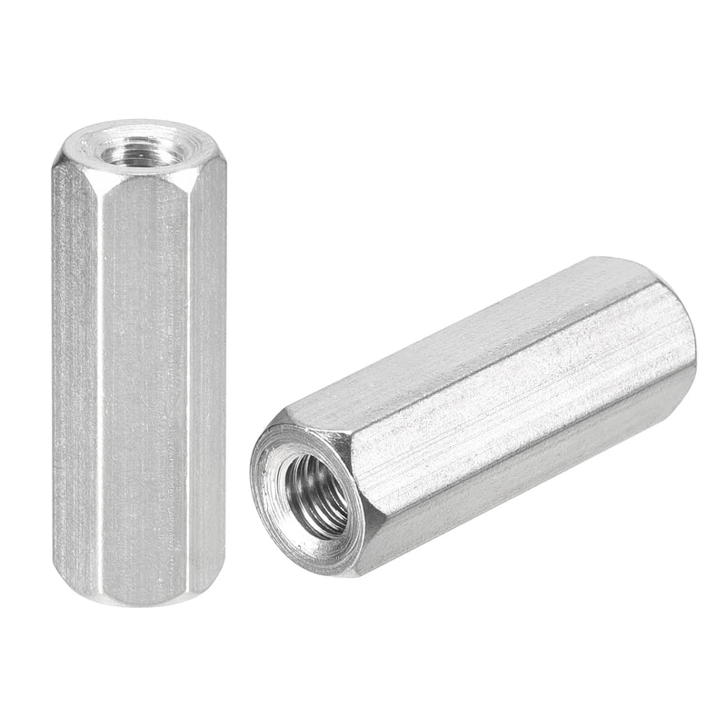 [Australia - AusPower] - uxcell M6 x 1-Pitch 35mm Length Coupling Nuts, 4pcs 304 Stainless Steel Metric Hex Rod Coupling Nuts M6x35mm 