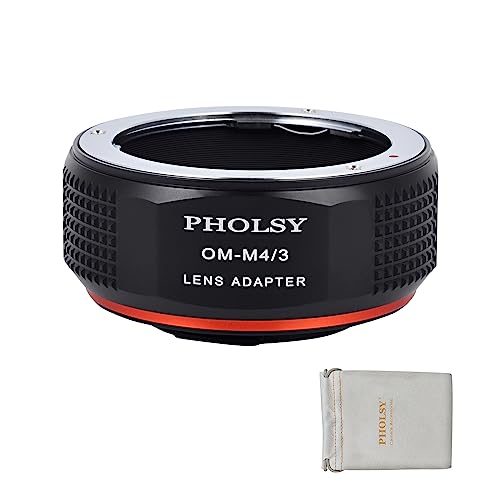 PHOLSY Lens Adapter Compatible with Olympus OM Lens to MFT M4/3 Camera Olympus OM to M4/3
