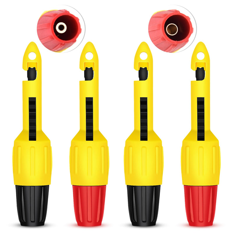 [Australia - AusPower] - 4 Pieces Wire Piercing Probe Insulation Piercing Clip Set Wire Piercing Tool for Multimeter Voltage Thermometer Voltmeter Testing(2mm, 4mm) plastic-4pcs 