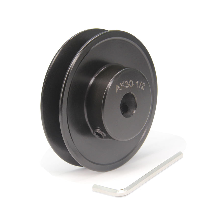 [Australia - AusPower] - Zeberoxyz AK30 Single Groove Web Sheaves,3.0" OD 1/2" Bore V-Belt Sheave Cast Iron for V-Belt (1/2"Bore-3.0"OD, 1 Groove) 1/2"Bore-3.0"OD 