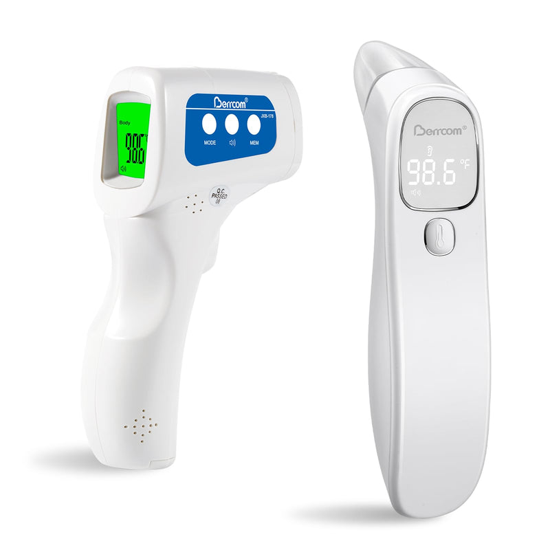 [Australia - AusPower] - [Value Bundle] Berrcom Forehead Thermometer JXB-178 & Berrcom Ear Thermometer for Adults and Kids ET005 