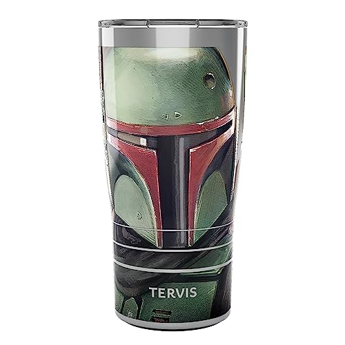 Tervis Traveler Star Wars The Book of Boba Fett Helmet Triple Walled Insulated Tumbler Travel Cup Keeps Drinks Cold & Hot, 20oz, Stainless Steel