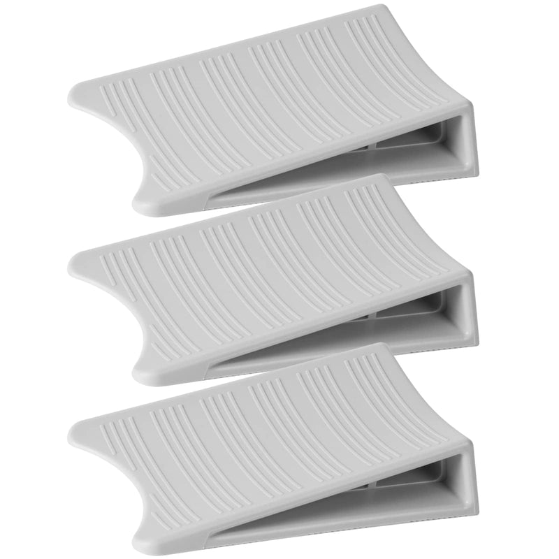 [Australia - AusPower] - ?Original Patented? Two Way Door Stoppers for Bottom of Door, Optish Non Slip Rubber Door Stop, Door Stopper Wedge for Carpet, Hardwood, Tile, Stone and Concrete Gray 3 Pack 