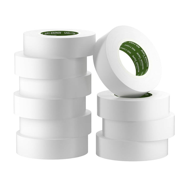 10-Pack White Electrical Tape Waterproof, 3/4 in x 66ft, Industrial Grade UL/CSA Listed High Temp Electrical Tape Electric Super Vinyl