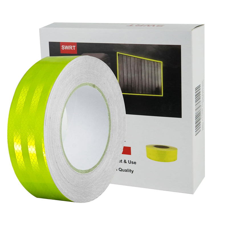 [Australia - AusPower] - 2 Inch X 30 FT Reflective Tape Outdoor Waterproof DOT-C2 Fade Resistant Fluorescent Green Reflective Tape Strong Adhesive Safety Warning Tape Reflector Conspicuity Tape for Trailer Trucks Bikes 2IN x 30FT 