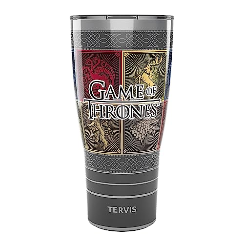 Tervis Triple Walled Game of Thrones House Sigils Insulated Tumbler Cup Keeps Drinks Cold & Hot, 30oz, Stainless Steel