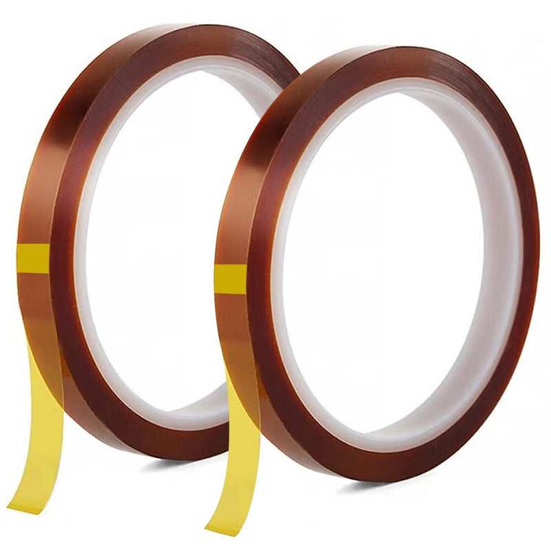 [Australia - AusPower] - Heat Tape for Sublimation,Heat Press,Heat Transfer Polyimide 500? High Temperature Resistant Kapton Thermal Insulation Shield Tape with Silicone Adhesive (10mm 2 Rolls) 10mm 2 Rolls 