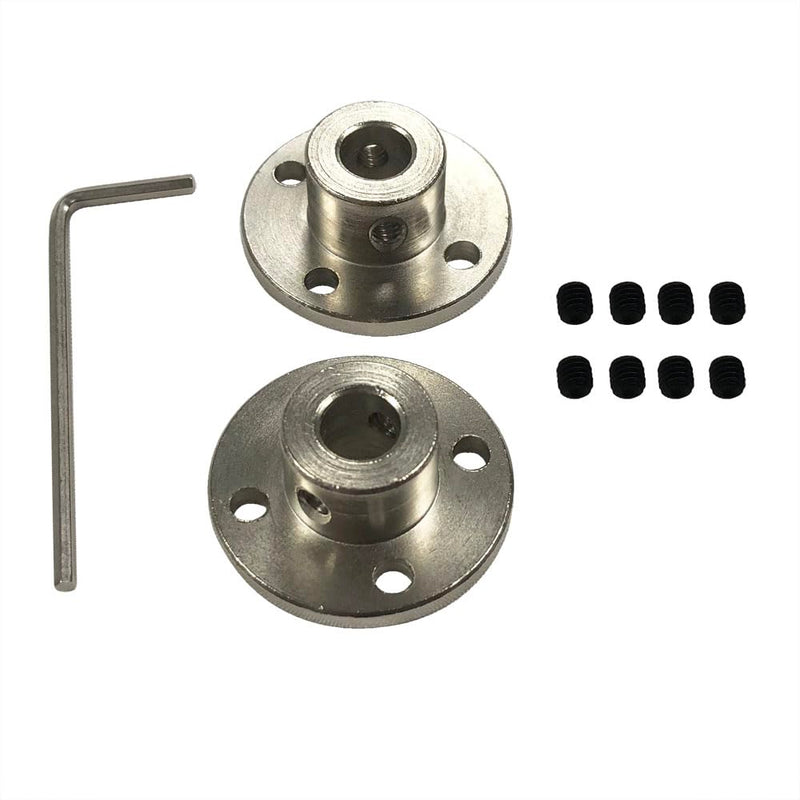 [Australia - AusPower] - 2pcs 8mm Flange Coupling with Wrench High Hardness Shaft Connector Rigid Axis Model Coupler Fitting for DIY Parts A58 Motor… 1 