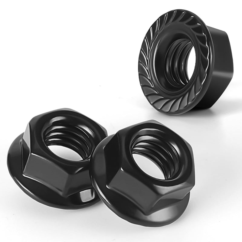 [Australia - AusPower] - 5/16-18 Serrated Flange Nuts Flanged Locknuts, Stainless Steel 18-8 Black Oxide, 25 PCS 5/16-18 