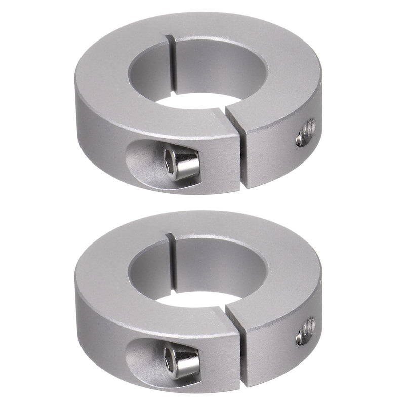 [Australia - AusPower] - 2pcs Shaft Collar 30mm Bore Aluminum Alloy Set Screw Split Clamp-On Collars, 55mm OD, 15mm Width, for Wheel Barrow Axle, Gearbox Assemblies, Machine Tools, Industry, Anodization 