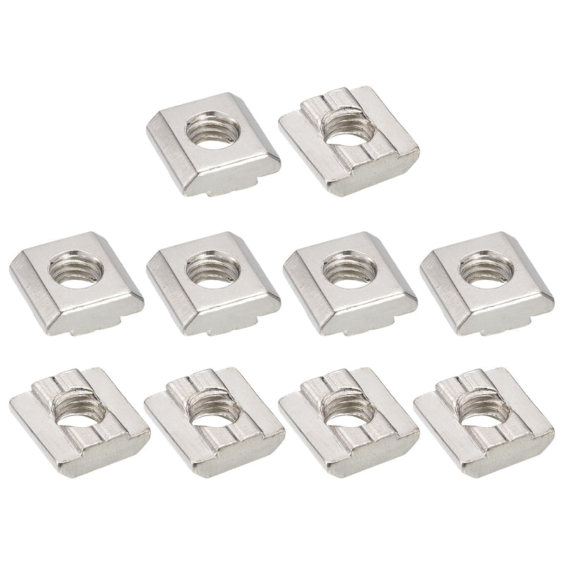 [Australia - AusPower] - uxcell T Nuts, 30pcs - Nickel Plated Carbon Steel T Slot Bolts, 3030 Series M8 Hammer Head Fastener, Sliding T Nuts for Aluminum Extrusion Profile (Silver) 
