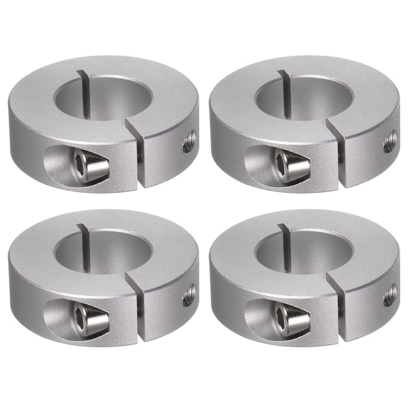 [Australia - AusPower] - 4pcs Shaft Collar 20mm Bore Aluminum Alloy Set Screw Split Clamp-On Collars, 40mm OD, 12mm Width, for Wheel Barrow Axle, Gearbox Assemblies, Machine Tools, Industry, Anodization 