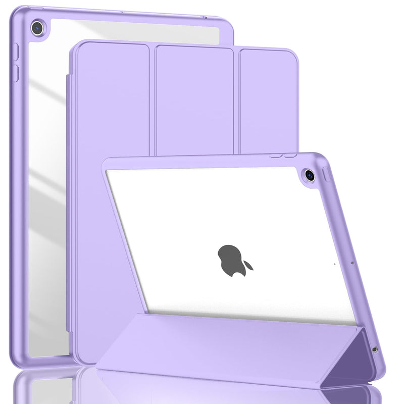 [Australia - AusPower] - iPad 9th Generation Case 2021/iPad 8th Generation Case 2020 10.2 Inch with Pencil Holder, iPad 7th Gen 2019 Case with Clear Transparent Back, Auto Wake/Sleep Cover(Clove Purple) Clove Purple 