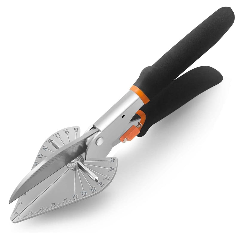 [Australia - AusPower] - TOWOT Multi Angle Trim Cutter Miter Shears for Molding, Adjustable at 45 To 135 Degree With Safety Lock Hand Tools for Cutting Plastic, PVC, No Replacement Blade 