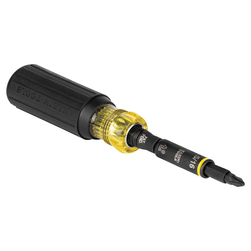 [Australia - AusPower] - Klein Tools 32500HD KNECT Multi-Bit Screwdriver / Nut Driver, Impact Rated 11-in-1 Tool with Phillips, Slotted, Square and Torx Tips Standard Handle 