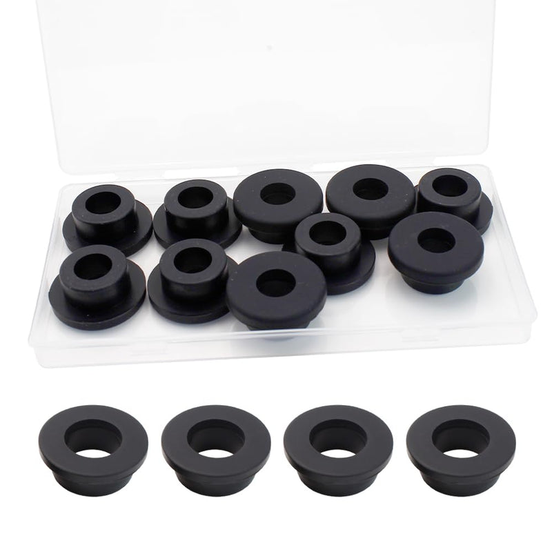[Australia - AusPower] - 7/8" Drill Hole, 1/2" ID Silicone Rubber Grommets for Wiring, Automotive, Firewall Hole Plug, Top Hat Grommets for 5/8" OD Rubber or Vinyl Tubing in Hydroponic and Irrigation Systems, 10 Pack 1/2"ID, 7/8"DH 