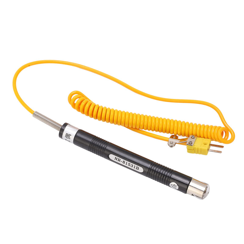 [Australia - AusPower] - K Type Handheld Outside Thermocouple Thermoelement Typ K Sensor, Stecker Thermoelement mit KopfProbe NR 81531B Straight Shank Surface Temperature Probe Replacement 5 Seconds Response -50 