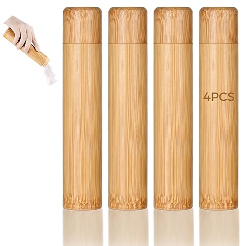 4PCS Bamboo Scattering Urns for Human Ashes, Cremation Ashes Tube Urns, Small Bamboo Scattering Urns for Dog Cat Pet Ashes, Scattering Your Loved One’s Ashe in Your Favorite Place