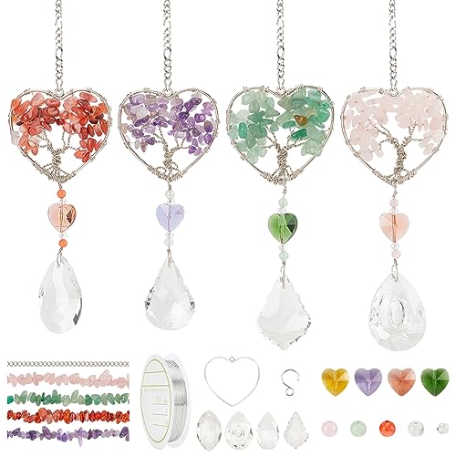 ORIGACH 4 Pack DIY Tree of Life Suncatcher Kit for Windows