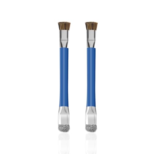 GTHUNDER 2pcs Phone Motherboard IC Cleaning Brush,Double Head Anti-Static ESD Safe Hard Brush,Motherboard Cleaning Tools Cleaning Brush for Computer, Mobile Phone,Watch Etc Circuit Board Cleaner-Blue Blue