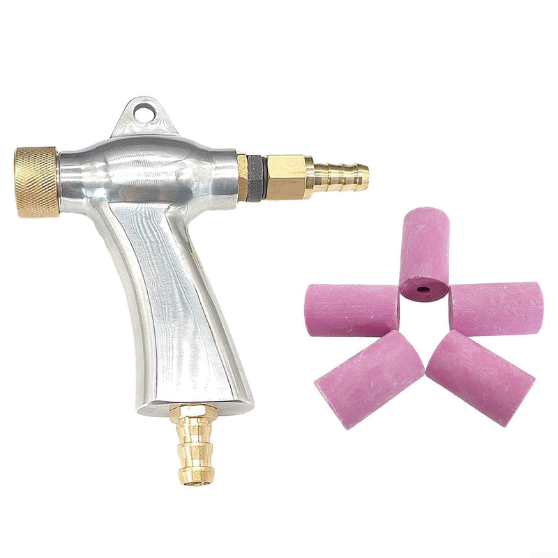DAZZLEEX Handheld Box Type Sandblasting Gun, Sand Blaster Tool Kit W/5 Ceramic Nozzles for Sand Blaster