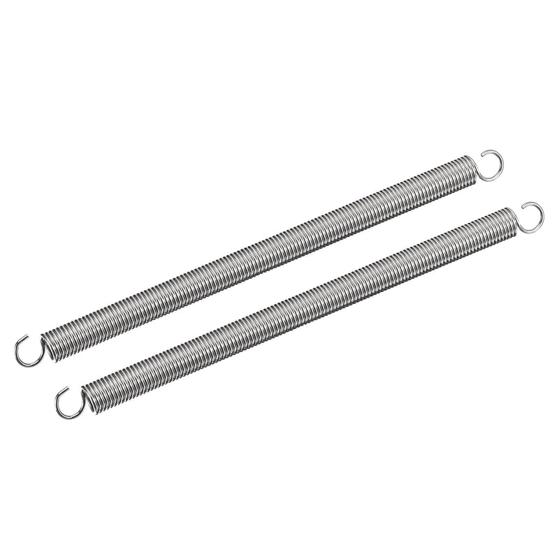 [Australia - AusPower] - uxcell 2Pcs Extended Spring 3/8 inch x 6-1/2 inch, 0.047 inch Spring Steel Dual Hook Tension Springs for Machinery Construction Industrial 