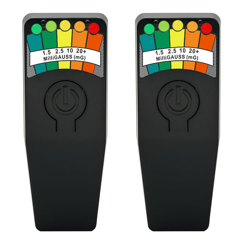 2 Pack Black EMF Meter Ghost Hunting Magnetic Field Detector Spirit Box Paranormal Equipment Tester