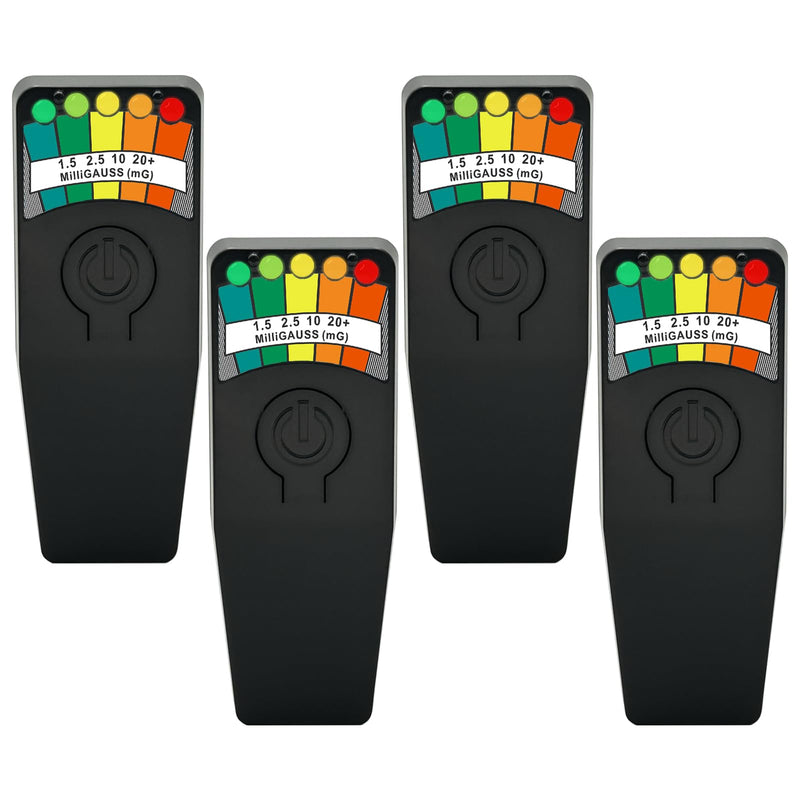 [Australia - AusPower] - 4 Pack Black EMF Meter Ghost Hunting Magnetic Field Detector Spirit Box Paranormal Equipment Tester 