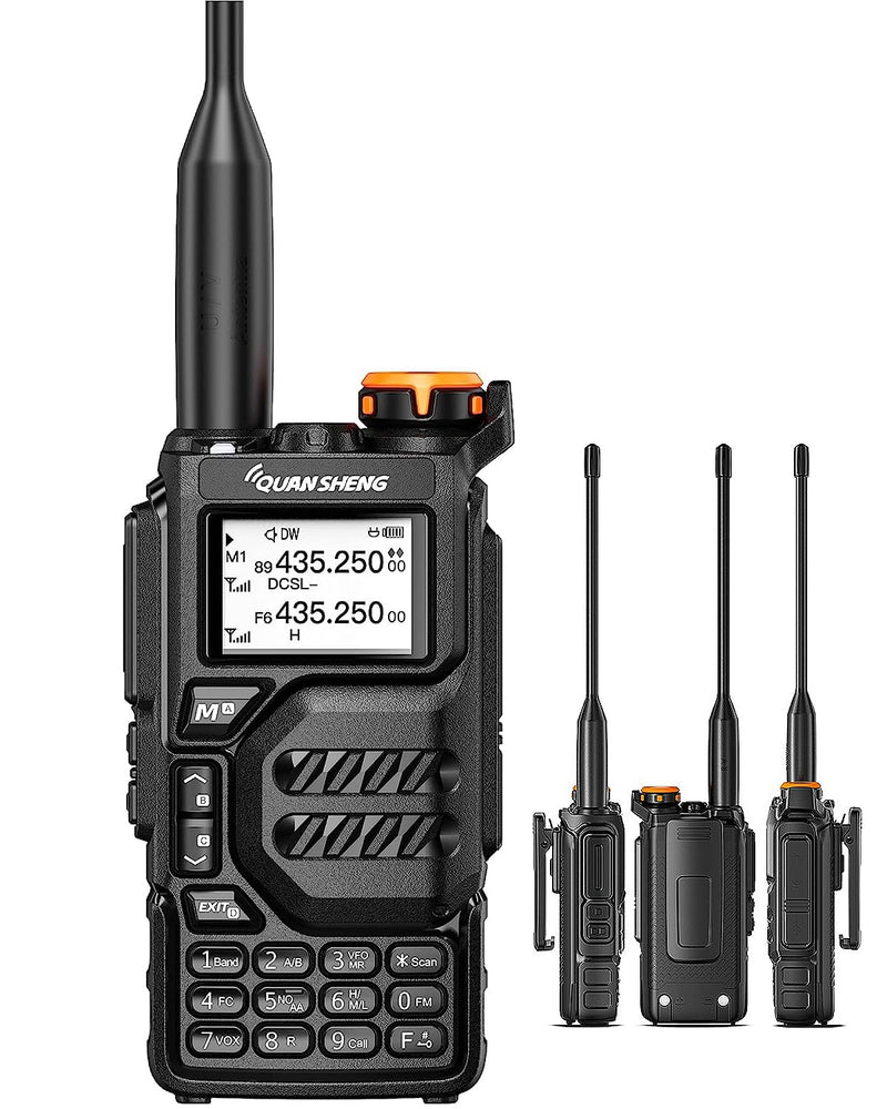 [Australia - AusPower] - QuanshengUVK5 AM/FM/DTMF walkie Talkie 200 Channel Three Frequency Receiving walkie Talkie NOAA Weather Forecast, with Flash VOX Replication Frequency LCD Display for Hiking Camping Trip (1 Piece) 