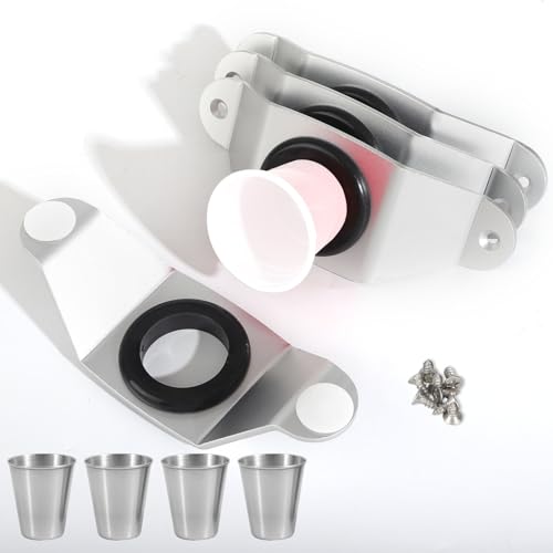Shot Holder Ski Board DIY Mount Kit,Create Your Own Drinking Board with Wine Glass Holders and Shot Cups silver