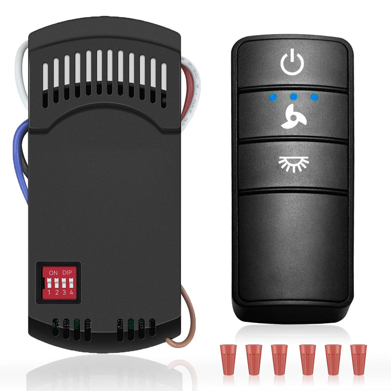 [Australia - AusPower] - Hampton Bay Ceiling Fan Remote, Universal Ceiling Fan Remote Control Kit, 3-Speed, Light Dimmer, Time Delay, Replacement for Hampton Bay Home Decorators Collection Hunter KUJCE10318, 2AAZPHD3/HD3 Remote Control Kit (Hampton Bay) 