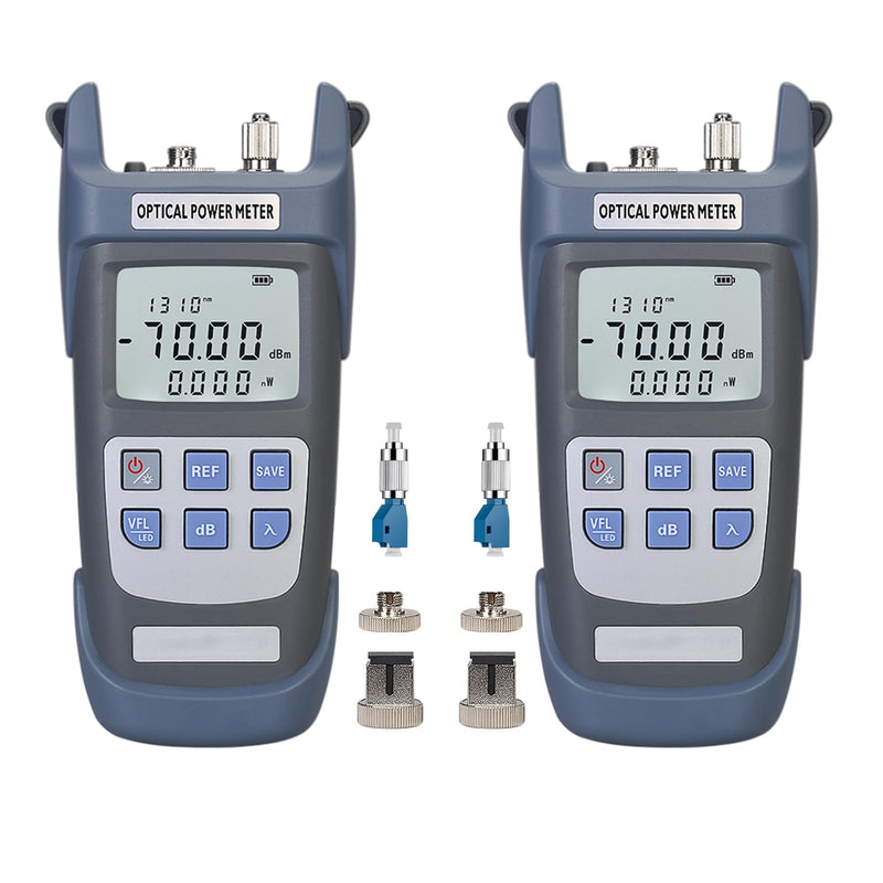 [Australia - AusPower] - 2pcs 3 in 1 Function Fiber Optic Tester Portable Optical Power Meter (FC/SC/ST) & VFL-10 Visual Fault Locator & LED Lighting, OPM & VFL Fiber Optic Tester, Range: (-70) dBm ~ (+10) dBm 2 