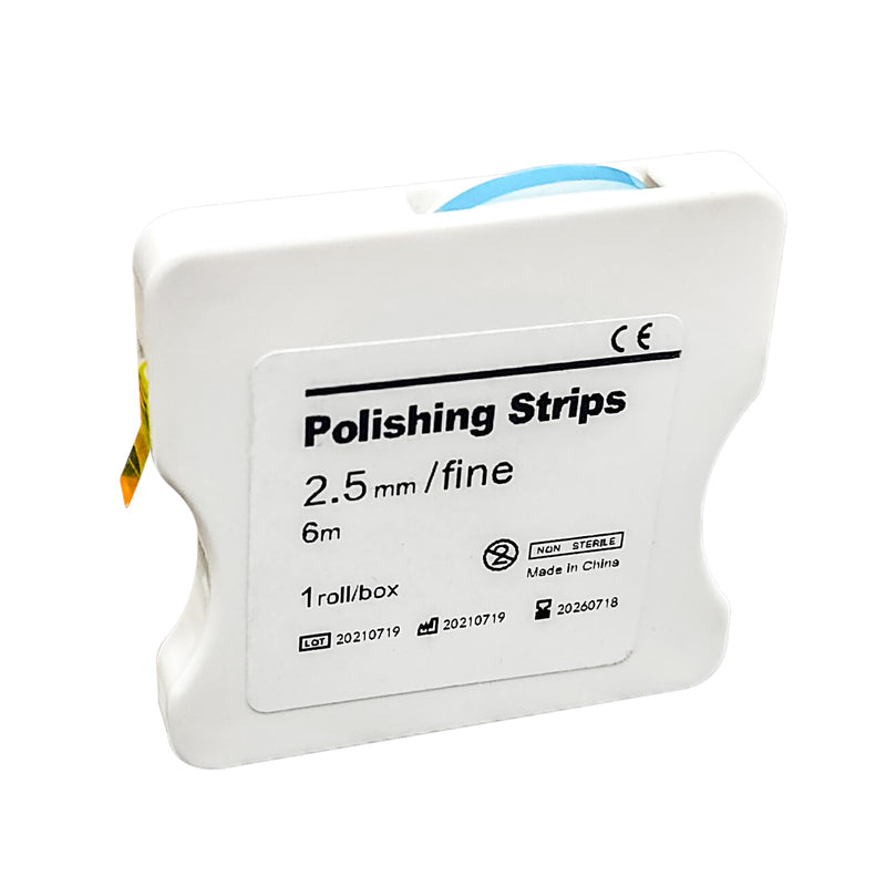 [Australia - AusPower] - Dental Polishing Strips, 6m/Rolls Tooth Sandpaper Dental Finishing Strips, Dental Polishing Strip Holder Stainless, Resin Tooth Interdental Grinding Tool.-Blue 2.5mm Blue 2.5mm 