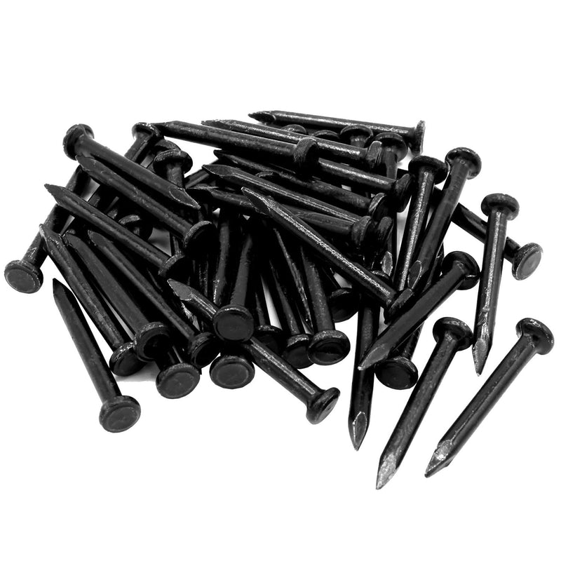 [Australia - AusPower] - 50pcs Hardware Nails 0.79 inch Length,Carbon Steel Point Tip Wall Cement Masonry Nail,Woodworking Nails,Concrete Nails,Black 20 mm 0.79 Inch / 20mm 