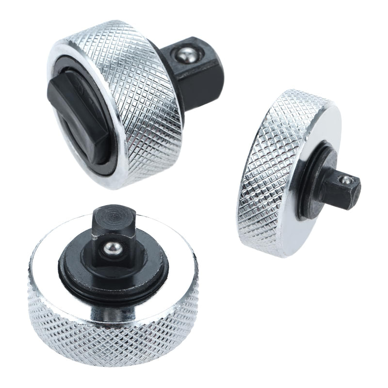 [Australia - AusPower] - 3PC 3 Size Iron Shell Ratchet Wrench Reversible Thumbwheel Ratchet Wrench 1/4” 3/8” 1/2” Drive Ratchet Set Aluminum Alloy Finger Mini Ratchet with Chrome Plated and Knurled Surface 