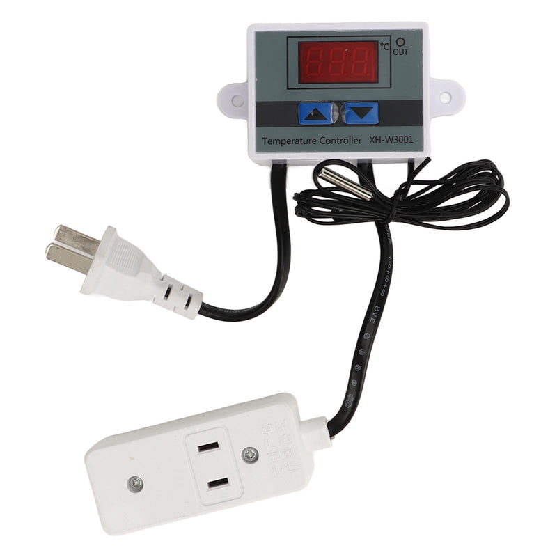 [Australia - AusPower] - Digital Thermostat Temperature Controller 110-220V Probe US Plug 1500W ABS 