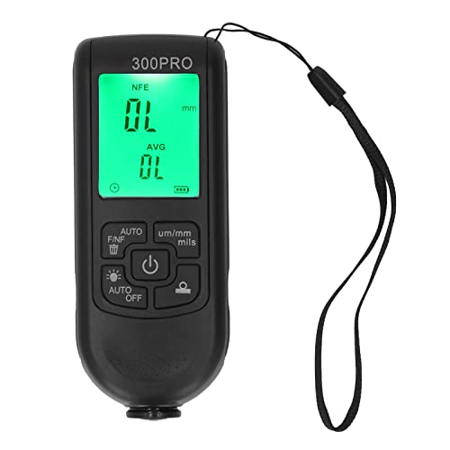 Diydeg HW300PRO paint thickness gauge in black with clear display for 0–2000um coating measurements