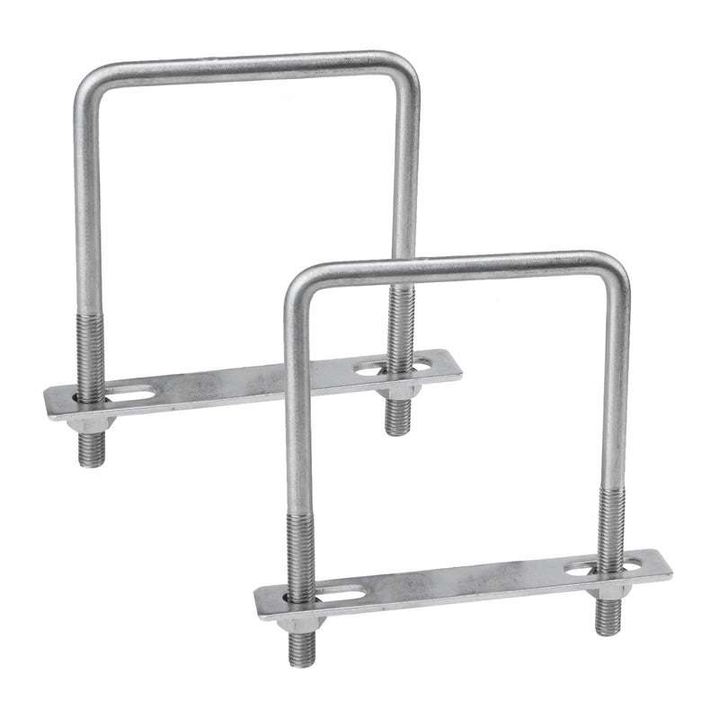 [Australia - AusPower] - 2pcs Hardware U Bolt Stainless Steel U Clamp U Bolt Brackets with Nuts and Plate 4" W x 5.5 L" 