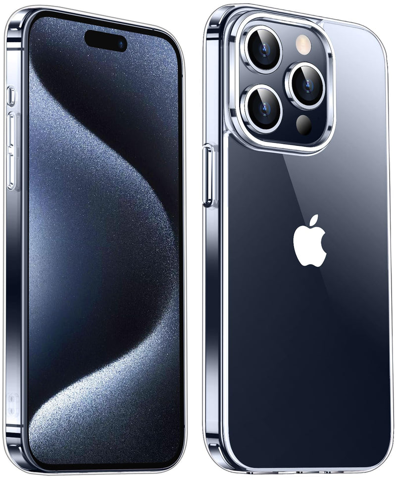 [Australia - AusPower] - Temdan Designed for iPhone 15 Pro Max Case Clear, [Non-Yellowing] [Military-Grade Drop Protection] Slim Thin Shockproof Protective Cover Phone Case for iPhone 15 Pro Max Case 