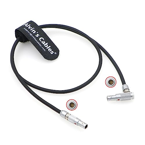 Alvin's Cables 00B 5 Pin Male Audio Cable for RED V-Raptor| RED Komodo-X Replacement Cable for RED DSMC3 5-Pin to Dual XLR Adapter Straight to Right Angle 55cm|21.7inches