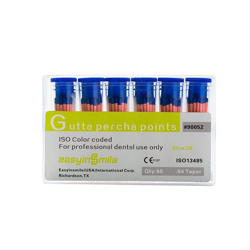 [Australia - AusPower] - Dental Gutta Percha Points .02/ .04/.06 Taper Assorted for Endo Endodontics Root Canal (.04 Taper, 30) .04 Taper #30 