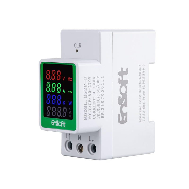 [Australia - AusPower] - AC Digital Energy Meter,AC 80-270V 100A Ampermeter Voltmeter Ammeter Voltage Tester Amps Watt Kwh Frequency Power Factor Meter Multimeter (Built-in CT) 6 in 1 