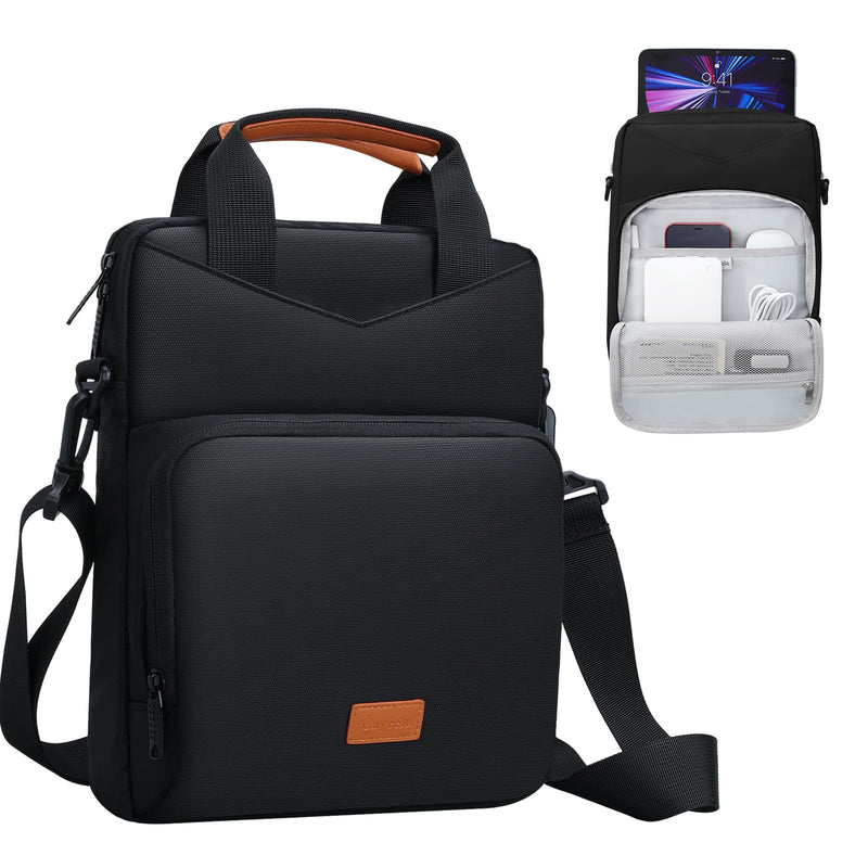 [Australia - AusPower] - 9-11 Inch Tablet Carrying Case with Shoulder Strap, Padded Travel Sleeve Bag for iPad Pro 11, iPad 10.9, iPad Air (5/4th Gen), Galaxy Tab S9/S8 (Black) Black 