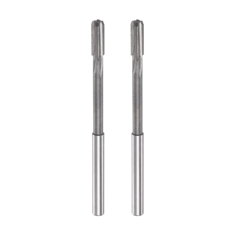 sourcing map 2 Pieces Carbide Reamer 5.6 mm, 4 Edges, H8/H7 Accuracy, Sandblasting Coating Machine Reamer for Metal Wood Straight Groove High Speed Steel Tool 5.6mm