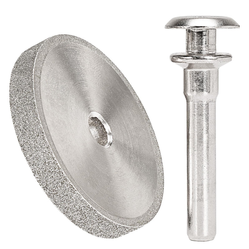 [Australia - AusPower] - 1-4/5 Inch Bench Grinding Wheel for Die Grinder Diamond Grinding Stone for General Purpose Metal & DIY Craft, 3/8 Arbor, 150 Grit, Carbide Bench Grinder Wheel Drill Attachment, 1 Pack 