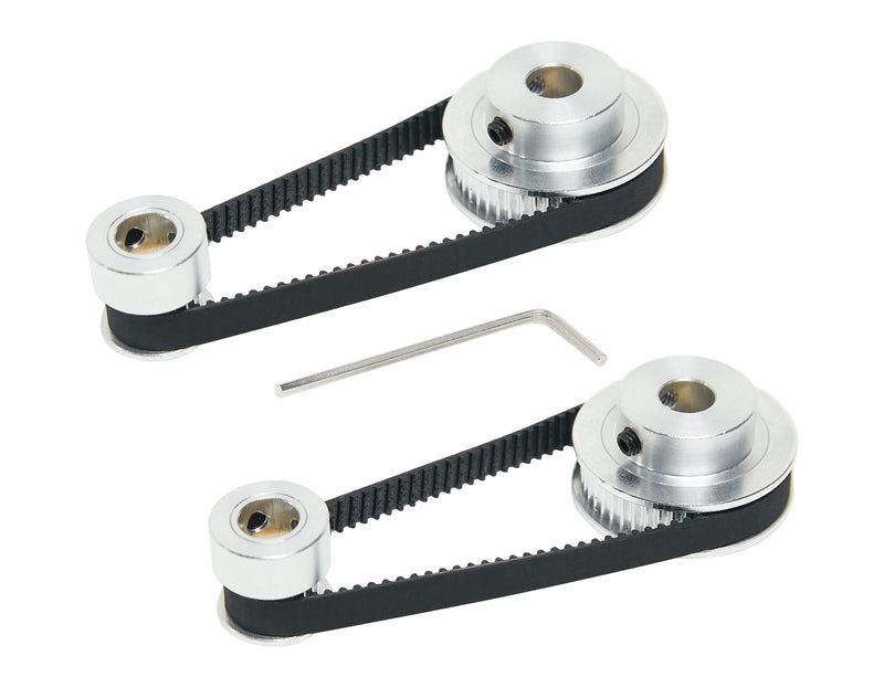 [Australia - AusPower] - 2PCS Set 2GT Aluminum Timing Pulley 20&48 Teeth 8mm Bore Synchronous Wheel with 2PCS Length 200mm Width 6mm Belt (20-48T-8B-6) 20-48T-8B-6MM 