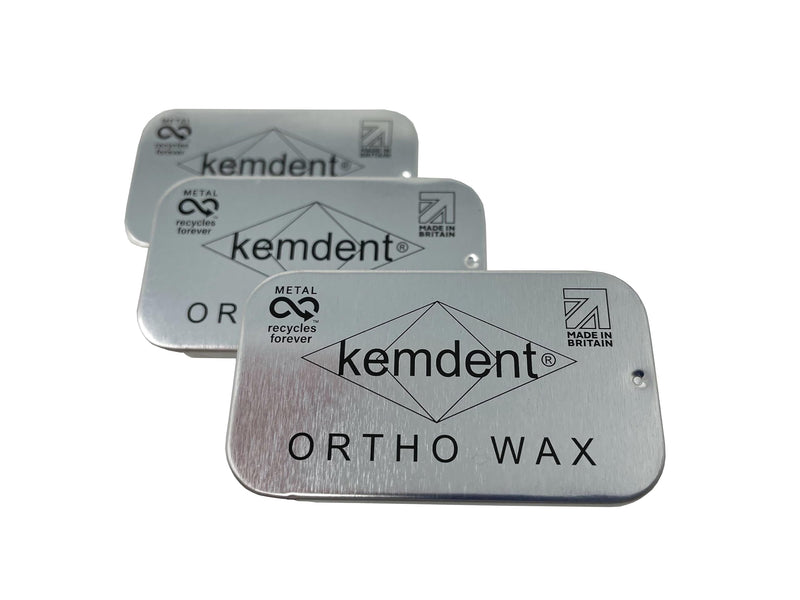 Orthodontic Wax 3 Pack 15 Pre Cut Wax Strips Metal Recyclable Cases Braces Wax Mouth Wax Orthodontic Wax Braces Pain Relief Teeth Wax Plain