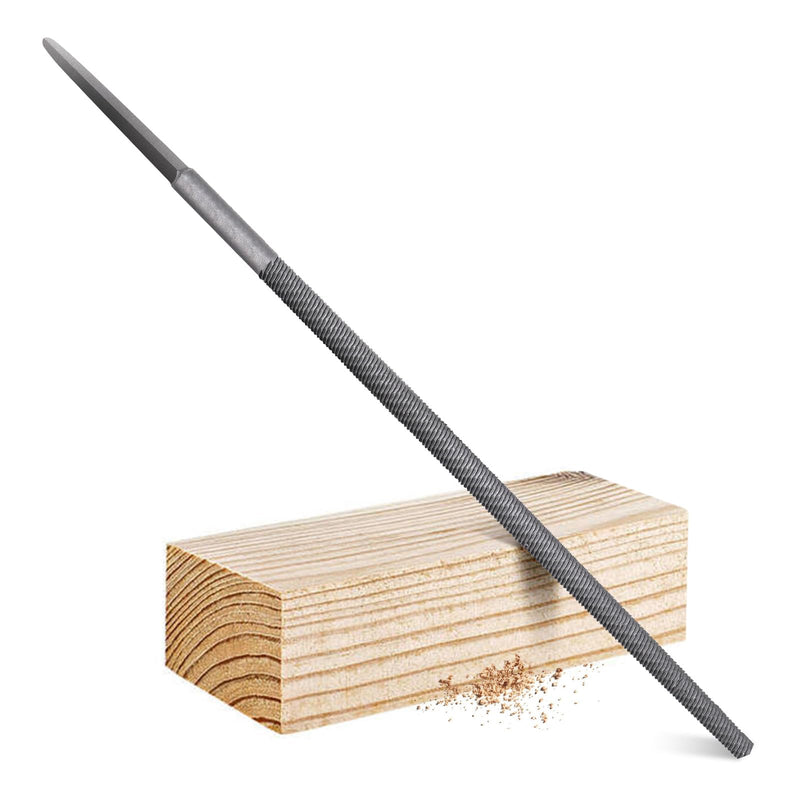 [Australia - AusPower] - 6" Round Medium Cut File, Double Cut Teeth, Made of High Carbon Steel, Half Round Hand File Without Handle, Suitable for Shaping Metal, Wood, etc 6 Inch Round File 