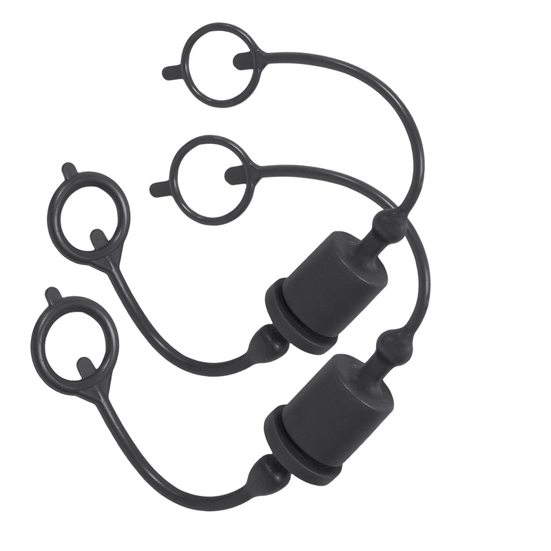 [Australia - AusPower] - 2 Set,1/2 Tractor Hydraulic Coupler Male Dust Cap and Female Plug Cover,ISO A Hydraulic Quick Disconnects Port Plug Fittings By Signite (Black) Black 
