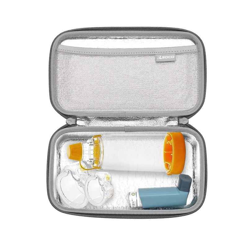 [Australia - AusPower] - RLSOCO Inhaler Spacer Travel Case for Bouldon Hand-held Nebulizer for Respiratory System and More (Case Only) Red 